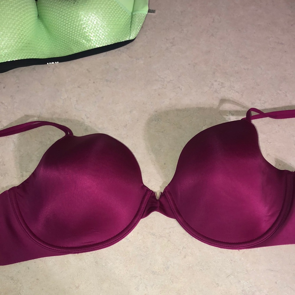 Raspberry colored used Victoria secret bra 38D